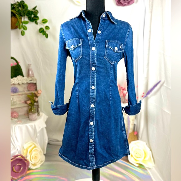 Alexa Chung for AG (Adriano Goldschmied) Pixie Denim Dress. Size XS - Picture 1 of 9